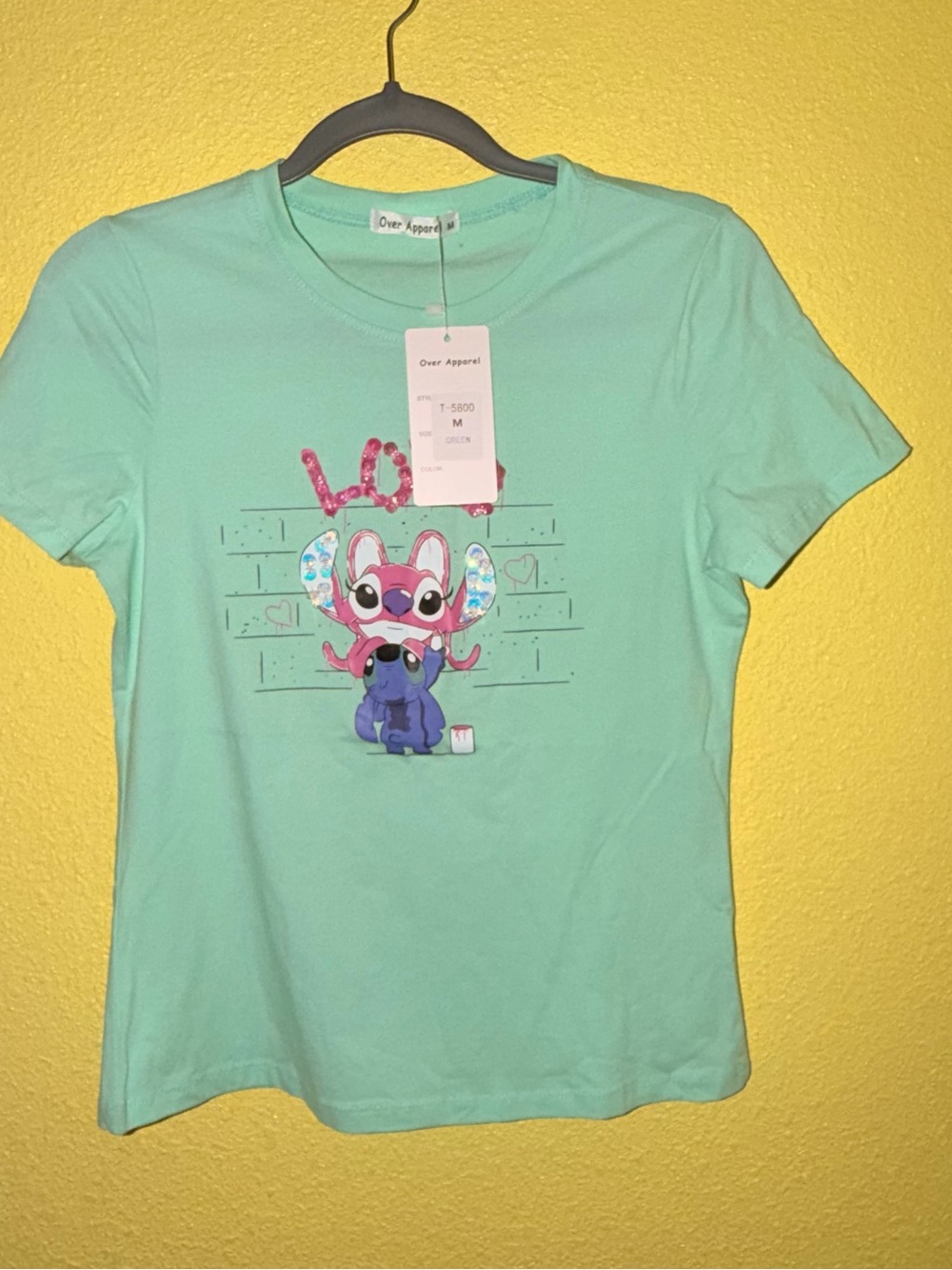 Mint Green Graphic Short-Sleeve Tee